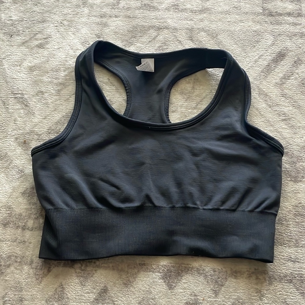 Small black sports bra from 90 degrees